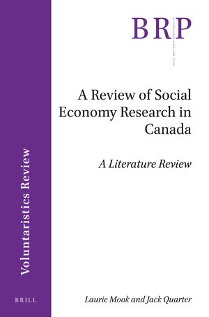 Cover A Review of Social Economy Research in Canada