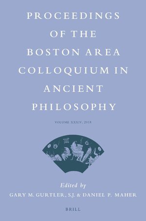 Cover Proceedings of the Boston Area Colloquium in Ancient Philosophy
