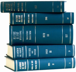Cover Recueil des cours, Collected Courses, Tome 406