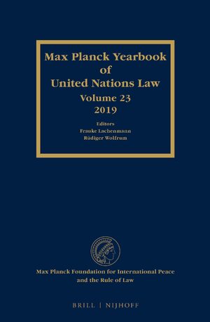 Cover Max Planck Yearbook of United Nations Law, volume 23 (2019)