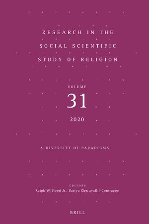 Cover Research in the Social Scientific Study of Religion, Volume 31