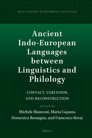 Cover Ancient Indo-European Languages between Linguistics and Philology