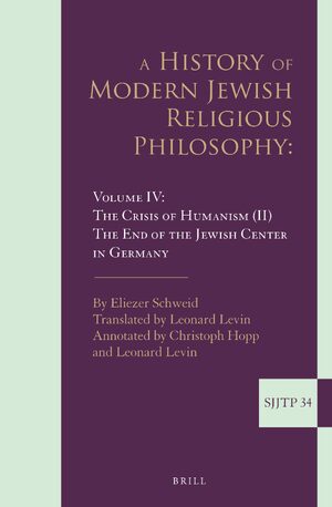 Cover A History of Modern Jewish Religious Philosophy