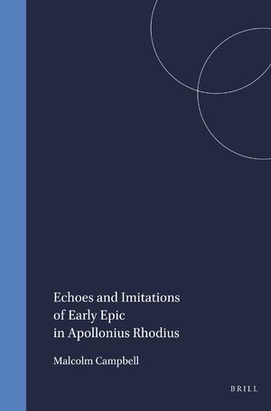 Cover Echoes and Imitations of Early Epic in Apollonius Rhodius