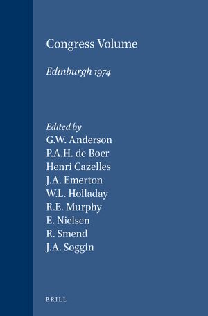 Cover Congress Volume Edinburgh 1974