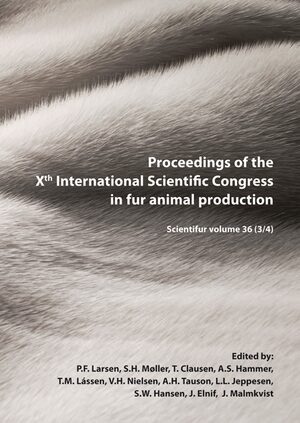 Cover Proceedings of the Xth International Scientific Congress in Fur Animal Production