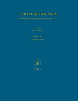 Cover Lexicon Gregorianum, Volume 3 Band III á¼Î±Ï - á¼ÏÏÏÏÏÎ¿Ï