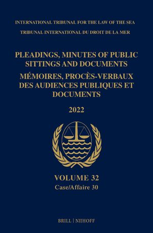 Cover Pleadings, Minutes of Public Sittings and Documents/MÃ©moires, proces-verbaux des audiences publiques et documents (2022)