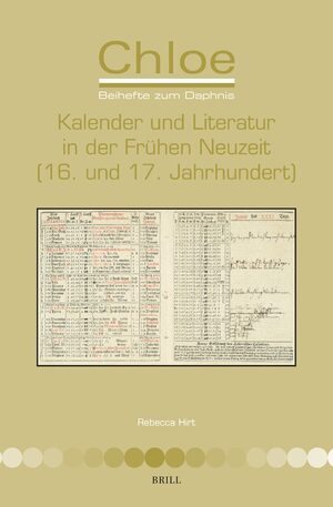 Cover Kalender und Literatur in der FrÃ¼hen Neuzeit (16. und 17. Jahrhundert)