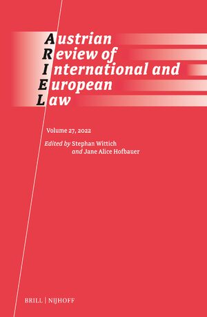 Cover Austrian Review of International and European Law, 2022