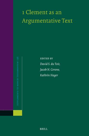 Cover 1 Clement as an Argumentative Text