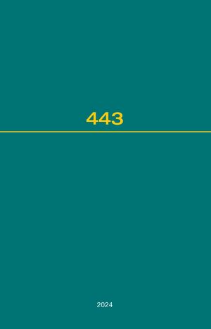 Cover Recueil des cours, Collected Courses, Tome 443