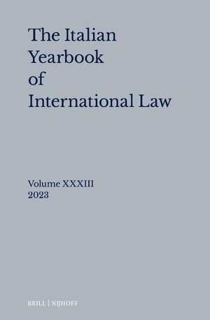 Cover Italian Yearbook of International Law 33 (2023)