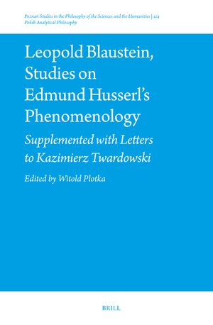 Cover Leopold Blaustein, Studies on Edmund Husserl’s Phenomenology