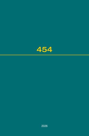 Cover Recueil des cours, Collected Courses, Tome 454