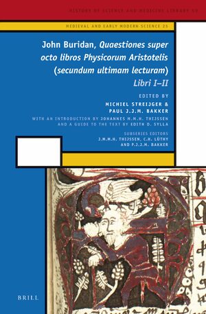 Cover John Buridan, <i>Quaestiones super octo libros Physicorum Aristotelis (secundum ultimam lecturam)</i>