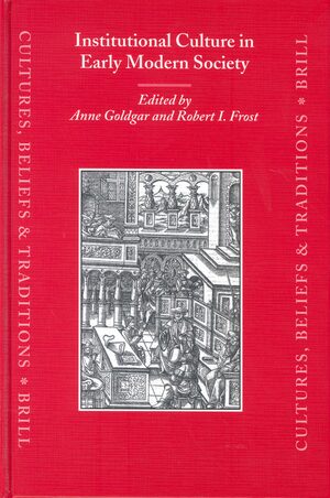 Cover Institutional Culture in Early Modern Society