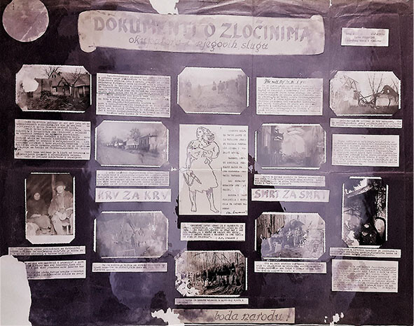 Wandzeitung „Dokumente über die Verbrechen der Okkupanten und ihrer Helfer“, Kroatisches Historisches Museum
