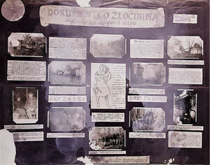 Wandzeitung „Dokumente über die Verbrechen der Okkupanten und ihrer Helfer“, Kroatisches Historisches Museum