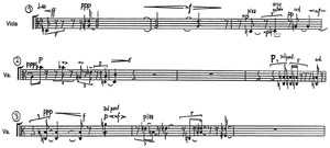 Georg Friedrich Haas: „… aus freier Lust … verbunden …“ für Viola solo, 1994/95, Takte 1–10. © 1995/96 by Universal Edition A. G., Wien.