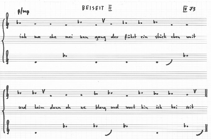 Urs Peter Schneider: Beiseit II aus Liederbuch