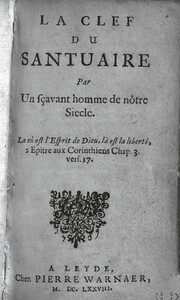 Title-page, decorated with ornament A, of issue X.1 of the first French duodecimo edition of the Tractatus theologico-politicus.