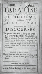 Title-page of the first English translation of the Tractatus theologico-politicus.