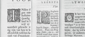 Decorated initials on signature *2r and pages 1 and 23.