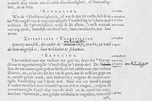 Copy of De nagelate schriften (page 247) with reader’s corrections in brown ink in E4p70 and E4p70dem.