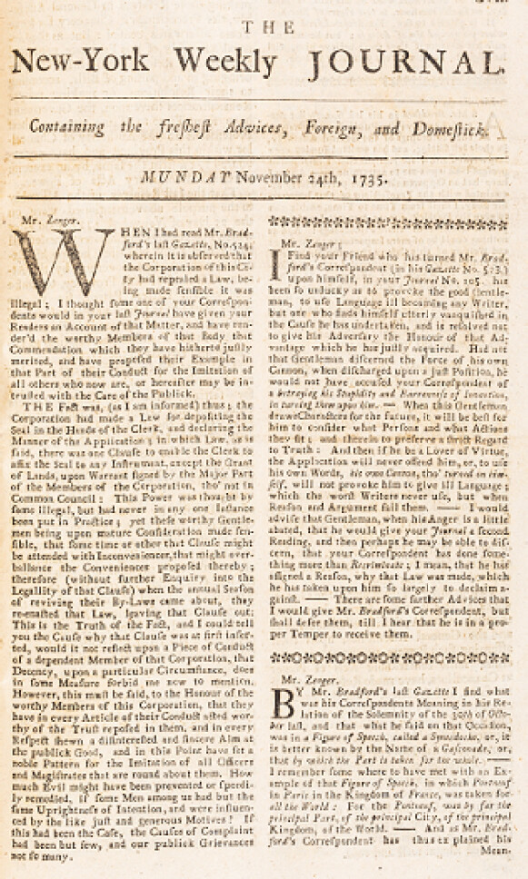 New-York Weekly Journal (Monday, November 24, 1735)