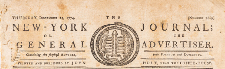 New-York Journal; or, General Advertiser (December 29, 1774)