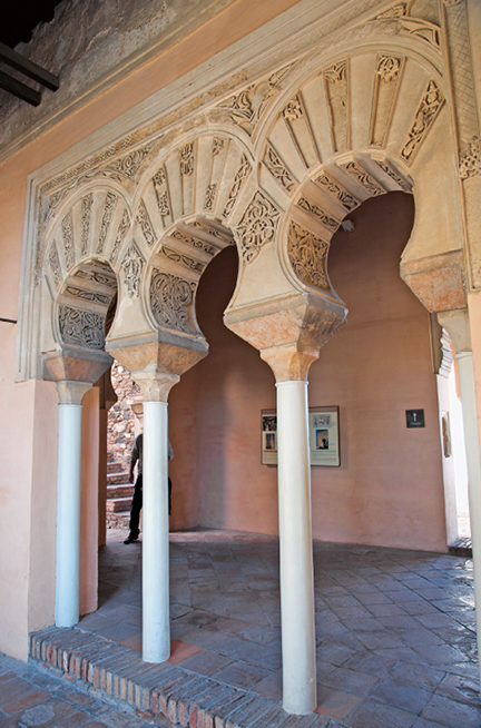 Arcade in the Taifa palace, Alcazaba, Málaga