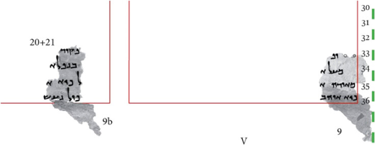 Column V with fragment 9
