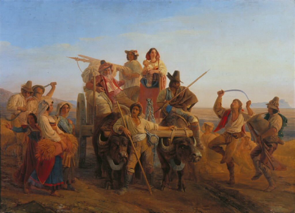 Léopold Robert, Summer Reapers Arriving in the Pontine Marshes, 1834â1835