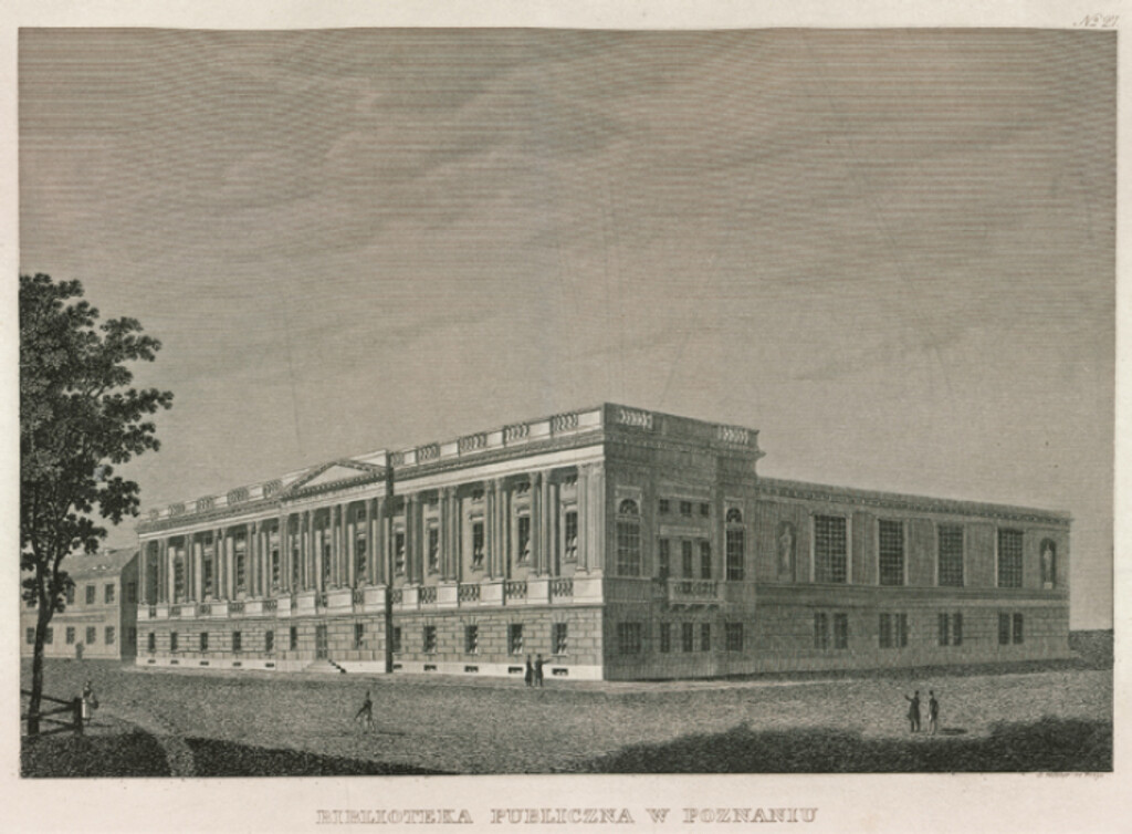 Edward RaczyÅskiâs Library and Athanasiusâ Gallery in PoznaÅ, drawing in Edward RaczyÅskiâs Wspomnienia Wielkopolski, 1843