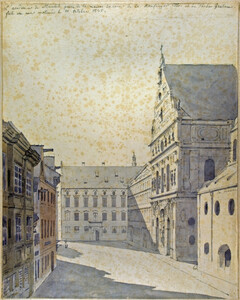 Athanasius RaczyÅski, Academy of Fine Arts in Munic in Wilheminum (former Jesuit college), watercolour, 10 October 1835