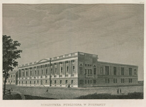 Edward RaczyÅskiâs Library and Athanasiusâ Gallery in PoznaÅ, drawing in Edward RaczyÅskiâs Wspomnienia Wielkopolski, 1843