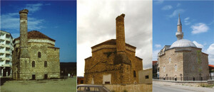 Image of Naziresha mosque in 1960s (Kiel-left), in 2005 (Manahasa-middle) and after restoration in 2020 (right)