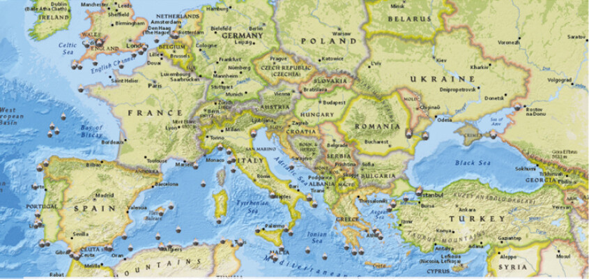 Routes of the steamer the Andriana 1908â1909