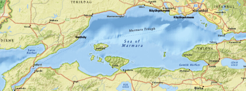 Sea of Marmara anchoring and passing points