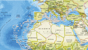 Routes of the brig Stratigos Favieros 1876â1889
