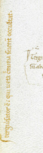 Sg 46a left margin: perpendicular gloss, 2. Marginalienhand?