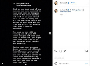 Estelle Chen’s, French model of Chinese origins, comments on Dolce & Gabbana behavior