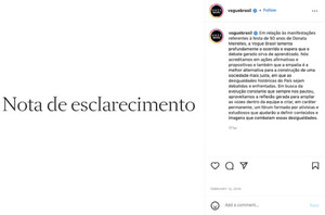 Vogue Brasil ’s apologies