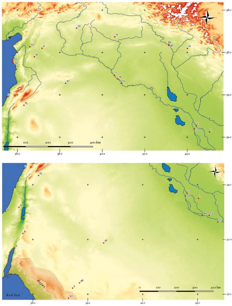 Toponyms for Mesopotamia, Syria, and the Levant