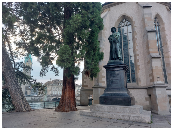 Figure 1: Statue of Zwingli outside the Zürich Wasserkirche