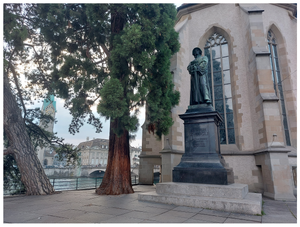 Figure 1: Statue of Zwingli outside the Zürich Wasserkirche