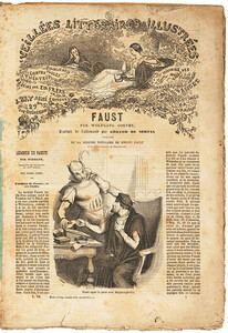 Édouard Frère, front-page scene after Retzsch and series header, in Faust par Wolfgang Goethe: Traduit de l’allemand par Gérard de Nerval (Paris: J. Bry aîné, 1850), 1