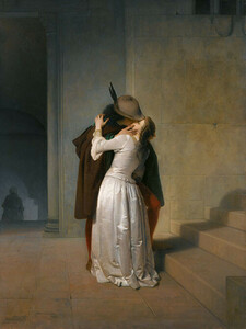 Francesco Hayez, Il Bacio, oil on canvas, 1861, 127 × 95 cm, second version, private coll.