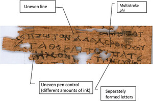 Low literacy features in P.Koeln 10 419, ll. 15–17